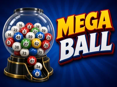 Original Mega Ball poster on CroreBet game shows.