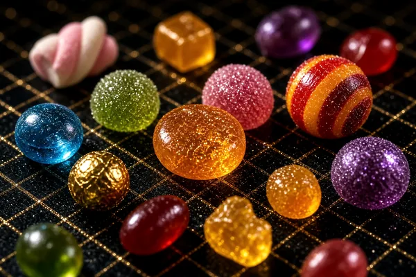 Candy gems on the CroreBet slots page.