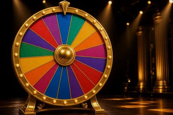 A prize wheel in low light on the CroreBet VIP page.